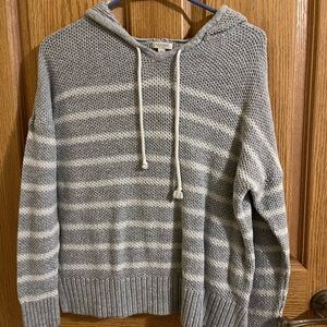 Gray Striped knitted sweater